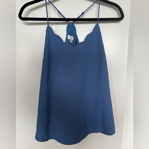 J. Crew Scalloped Cami Top Blue Size 0